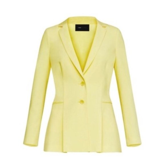 *NEW WITH TAGS* BCBGMaxAzria Pleated Peplum Limelight Yellow Blazer/Jacket XXS - Picture 6 of 16